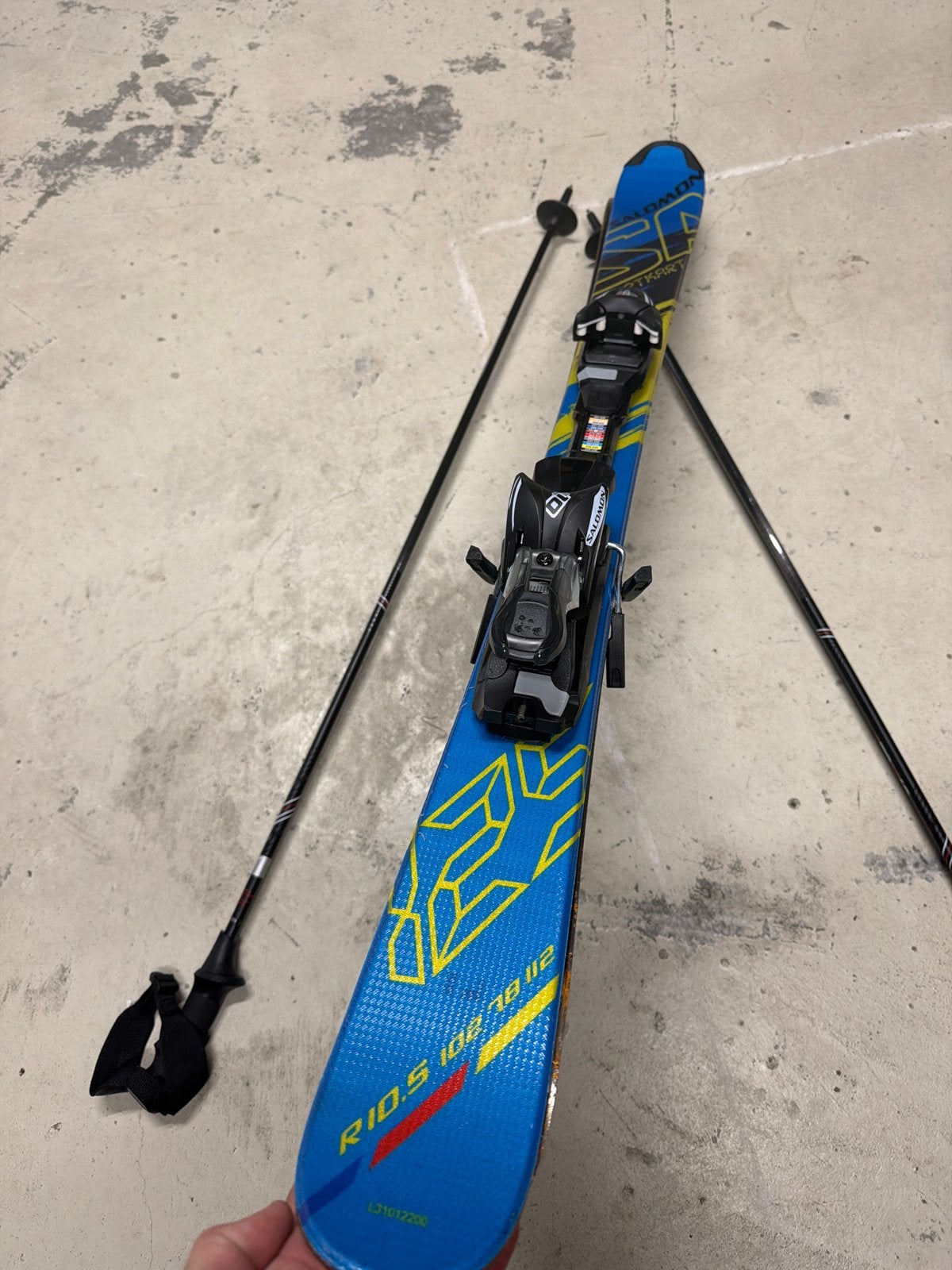 Ski's en skistokken - nauwelijks gebruikt, 125 TB cm, Ophalen, 100 tot 140 cm, Salomon, Zo goed als nieuw