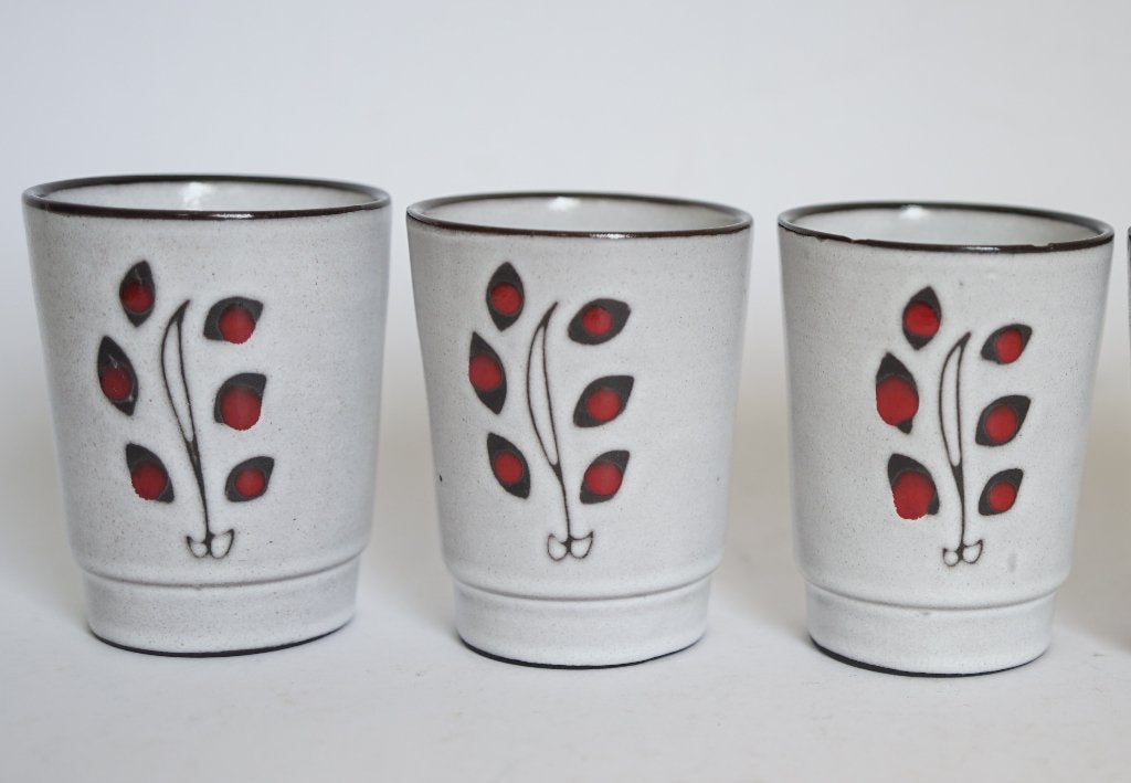 drie vintage beker de groene kan groenkan keramiek potterie, Antiek en Kunst, Ophalen of Verzenden