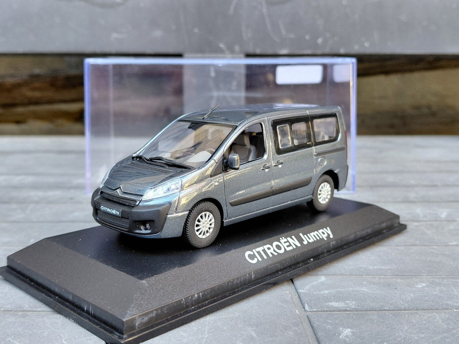 Citroën Jumpy II ph1 Atlante 2007-2012 grijsblauw 1/43 Norev, Ophalen of Verzenden, Zo goed als nieuw, Auto, Norev