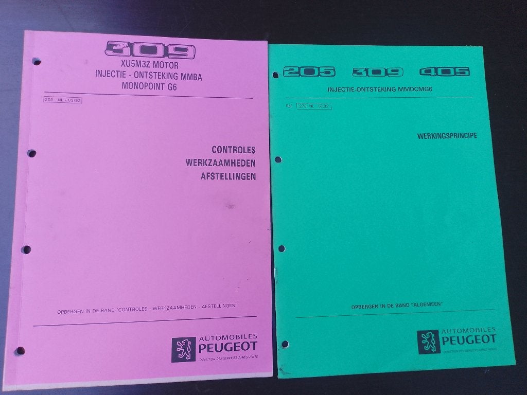 Peugeot 309 dealer werkplaatsboeken XU5M3Z benzine motor, Boeken, Auto's | Boeken, Verzenden, Gelezen, Peugeot