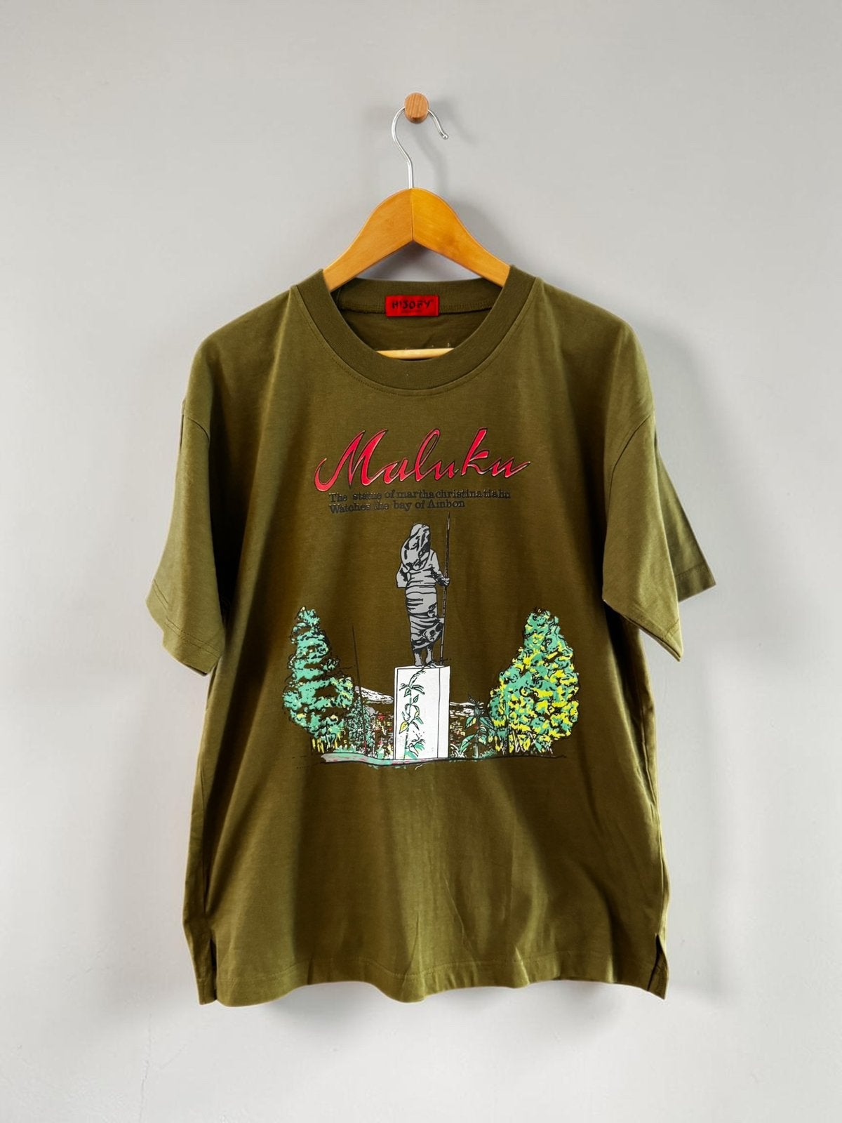 Hisofy Collection Maluku t-shirt khaki groen L large, Ophalen of Verzenden, Zo goed als nieuw, Groen