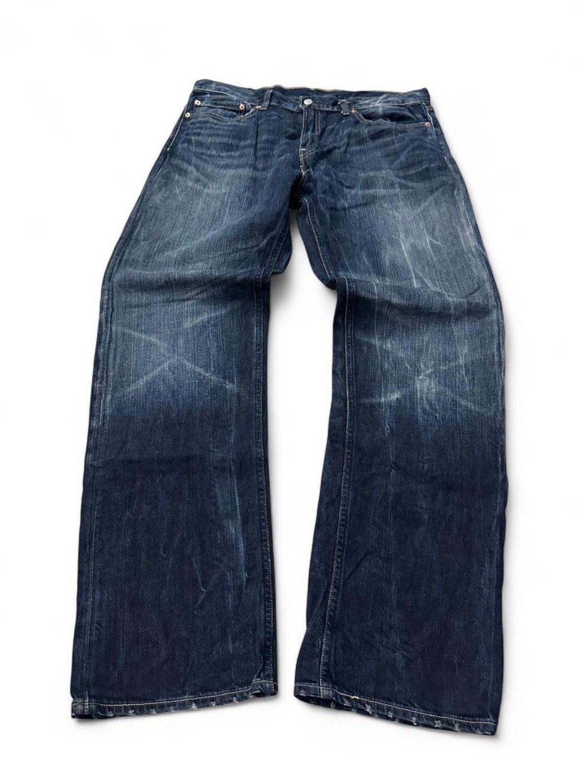 Levi's 538 Jeans 36x34 Donkere Wassing Mooie Fades Straight, Kleding | Heren, Ophalen of Verzenden, Gedragen, Blauw, W36 - W38 (confectie 52/54)