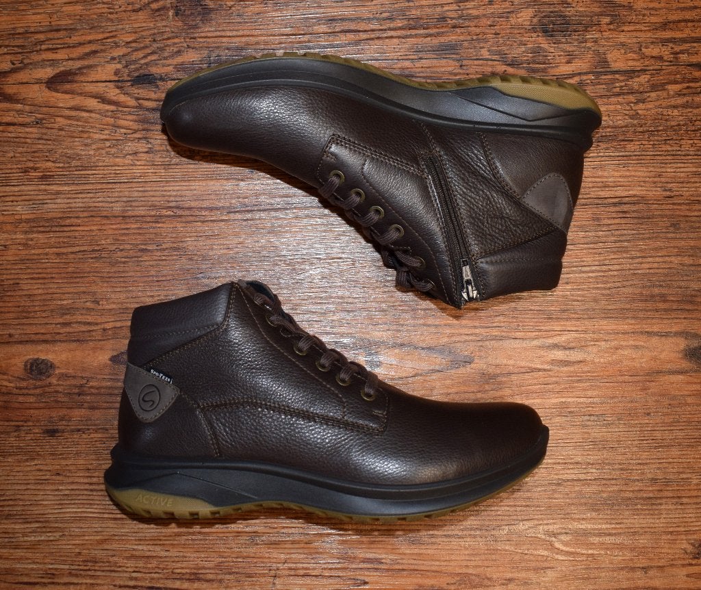 GRISPORT - leren wandelschoen 44105 met rits Brown - maat 42, Grisport, Bruin, Nieuw, Ophalen of Verzenden
