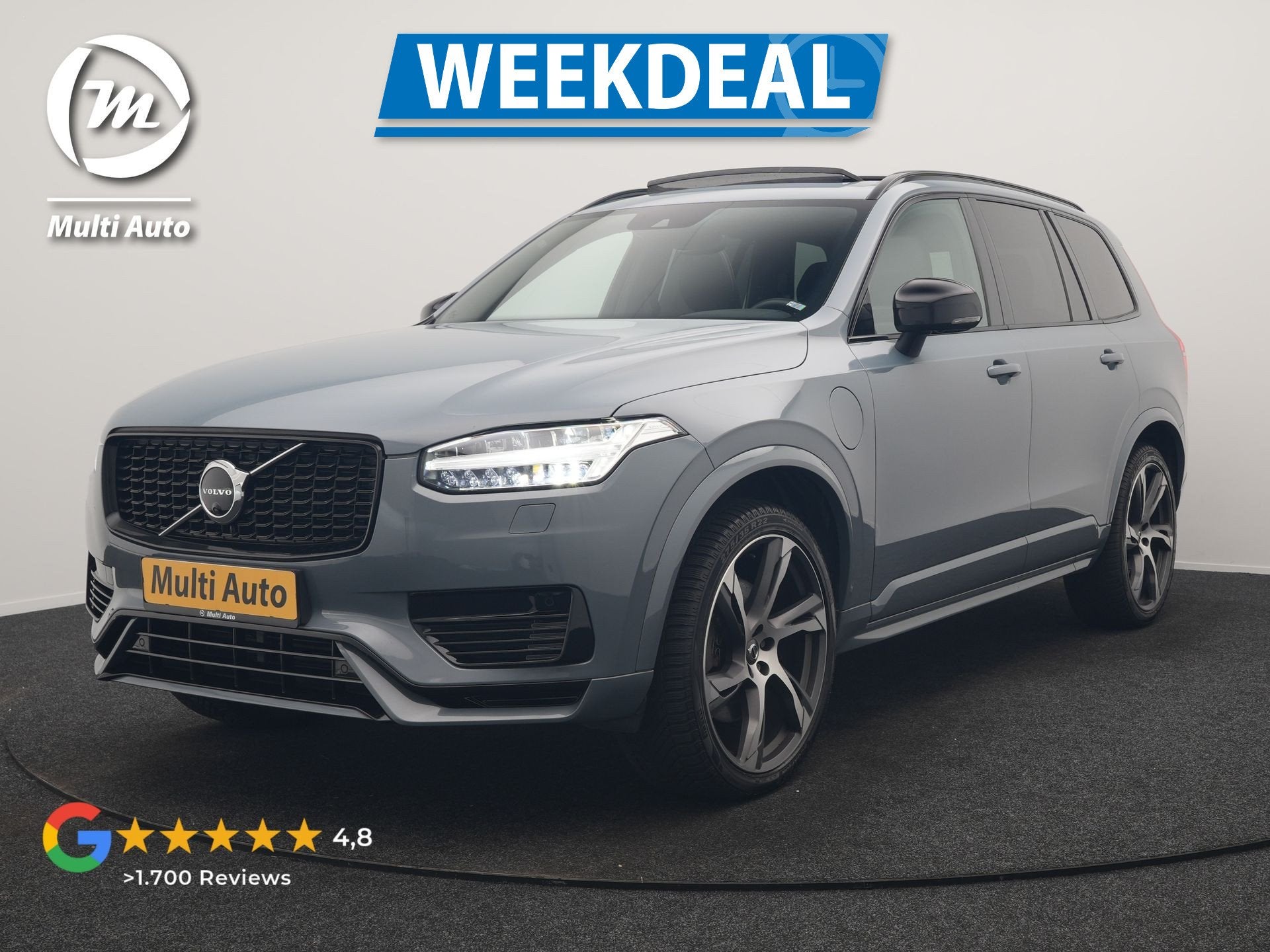 Volvo XC90 T8 Recharge AWD R-Design 7 Persoons Long Range PH, Auto's, Dealer onderhouden, Gebruikt, 2350 kg, 4 cilinders