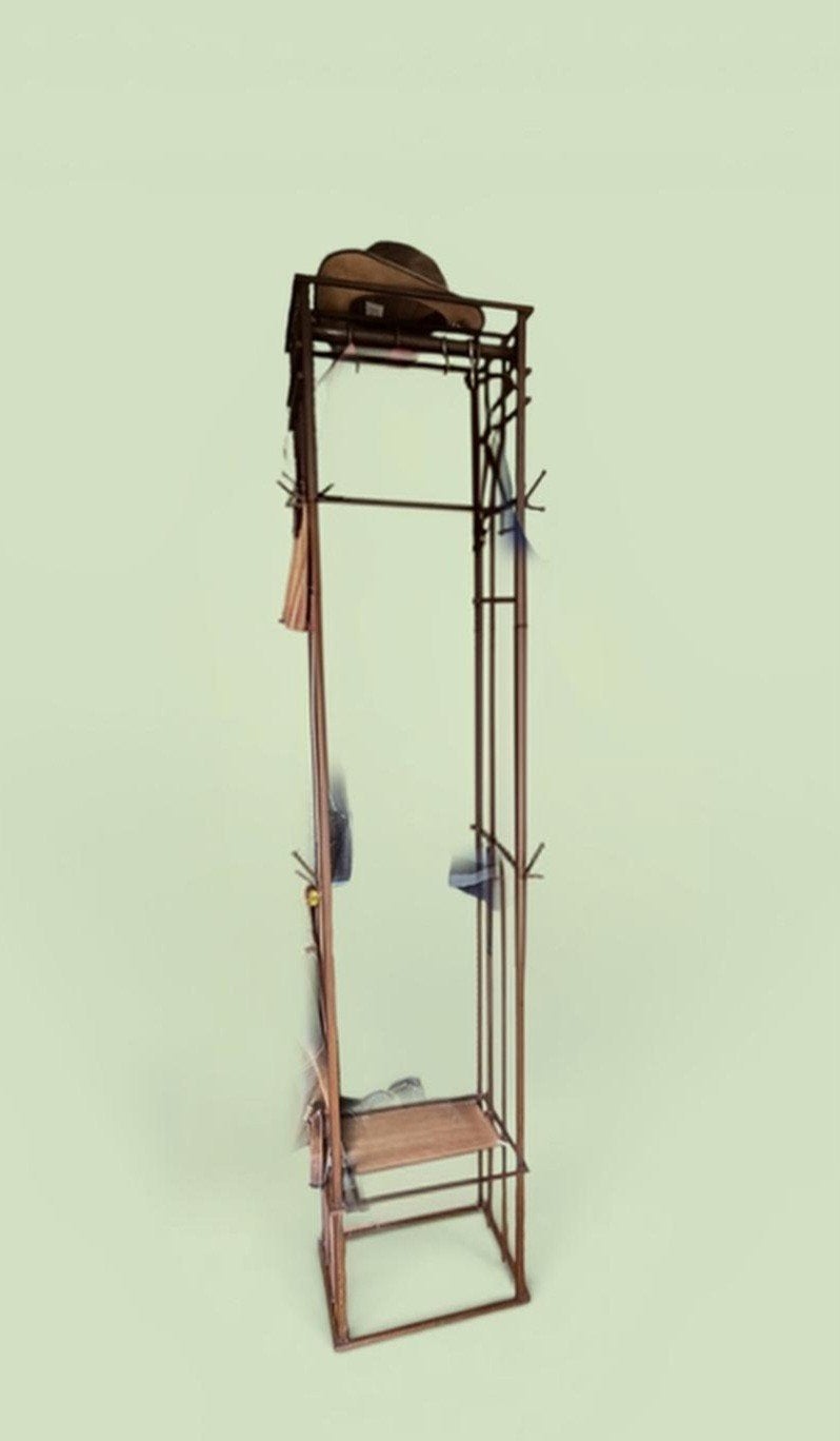 Robuuste kapstok met 3 bijpassende hangers, Ophalen, Metaal, Wandkapstok, Minder dan 100 cm