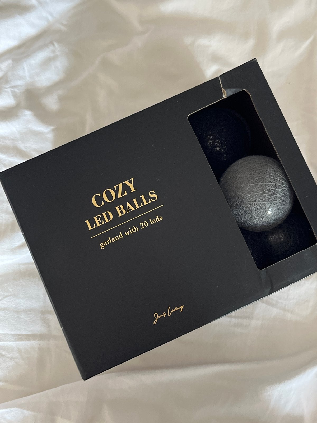 Cozy LED Balls Slinger - Grijs/Zwart/Wit, Huis en Inrichting, Ophalen, Meerkleurig, Zo goed als nieuw, Modern