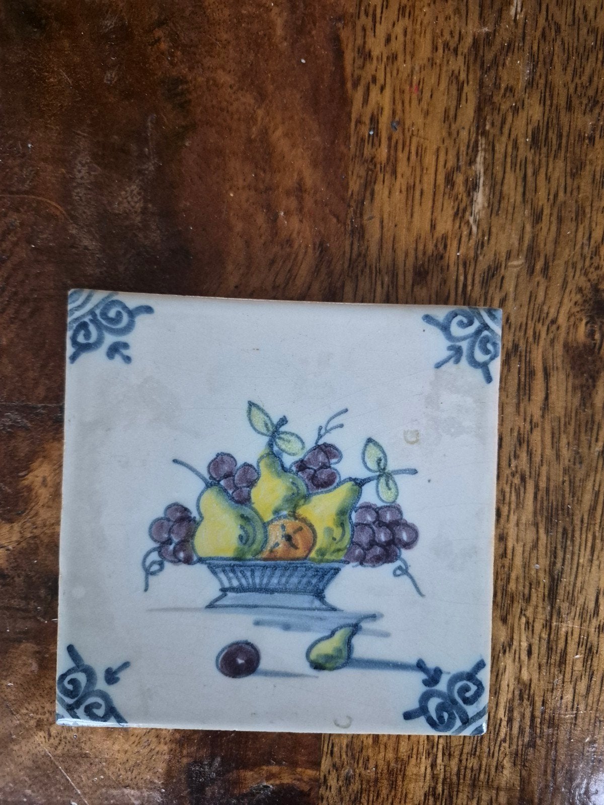 Tichelaar Makkum tegels met bloemen en fruit, Antiek en Kunst, Ophalen of Verzenden