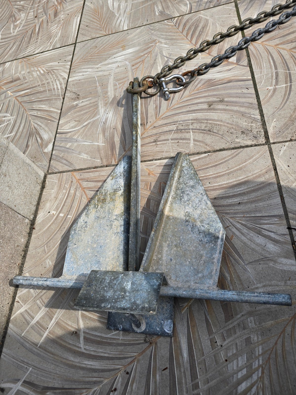 Gebruikt anker 10k met 5m ketting voor boot, Watersport en Boten, Ophalen of Verzenden, Gebruikt, Overige typen