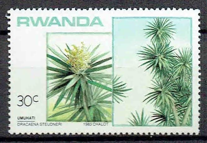Rwanda 1983 Bloemen planten, Verzenden, Postfris, Dier of Natuur
