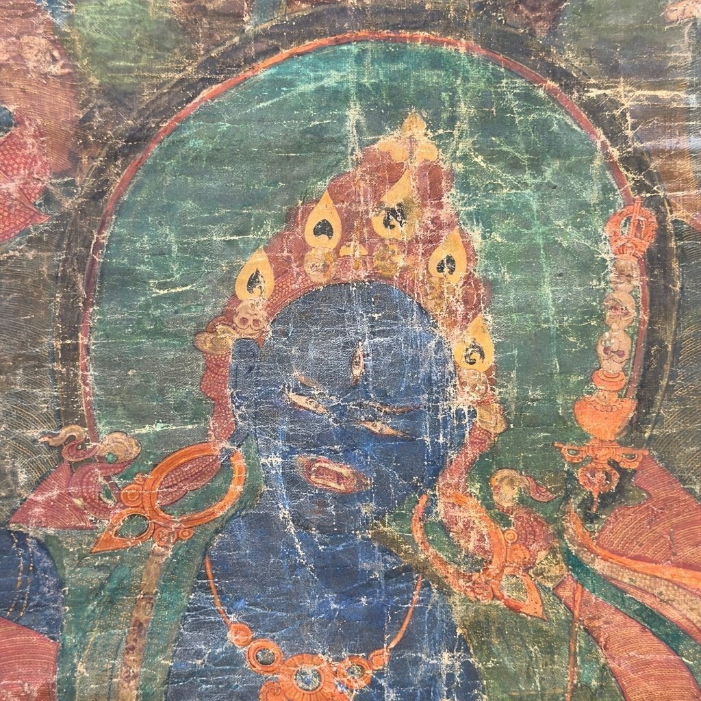 Tibetaanse thangka – 18e eeuw, Tibet, Ophalen of Verzenden, Schilderij, Textiel