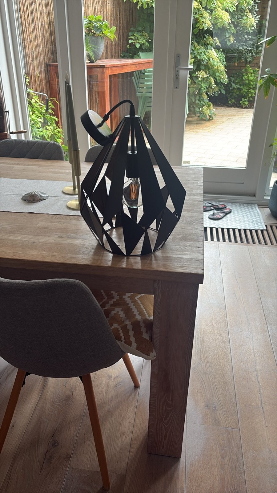 Mooie dimbare hanglamp van Eglo, 38 cm hoog, Ophalen, Zo goed als nieuw, Metaal