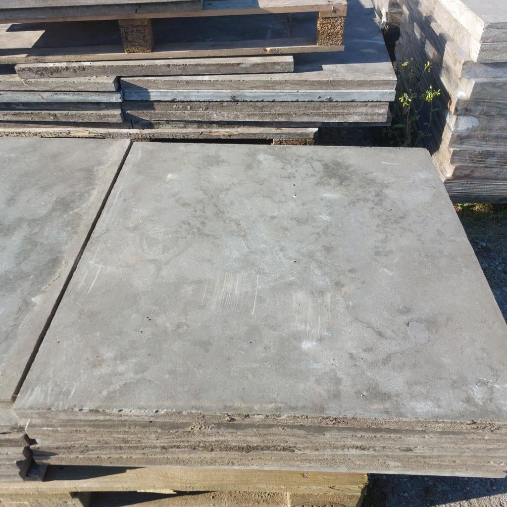 Chinees hardsteen terrastegels, 80x80x3, 22 stuks, 14 m2, Ophalen, Gebruikt, Terrastegels, Natuursteen
