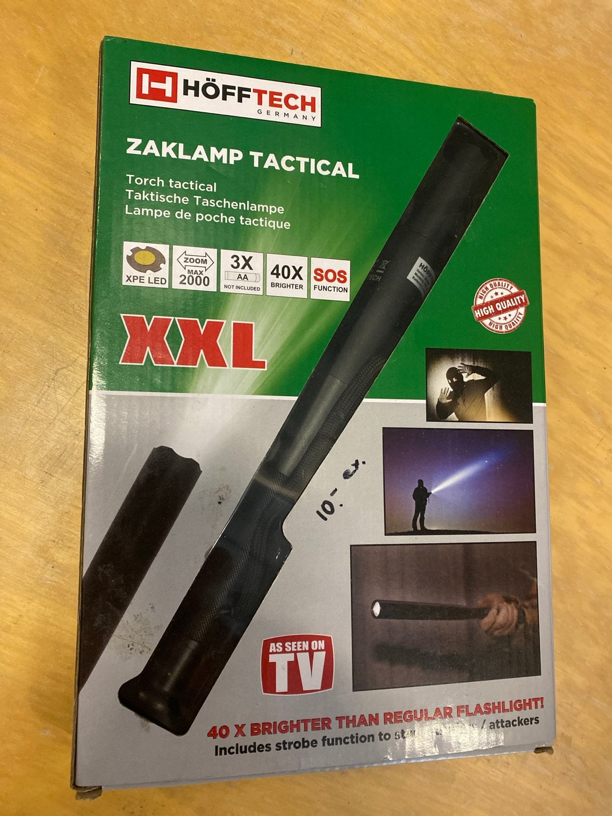 HöfFTECH XXL Tactische Zaklamp - Nieuw in doos, Onbekend, Nieuw, Ophalen of Verzenden, Onbekend