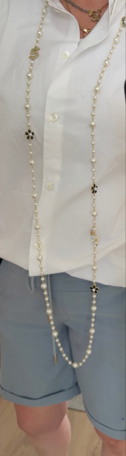 Lange goudkleurige ketting, devil wears prada look, Ophalen of Verzenden, Zo goed als nieuw, Goud, Overige materialen