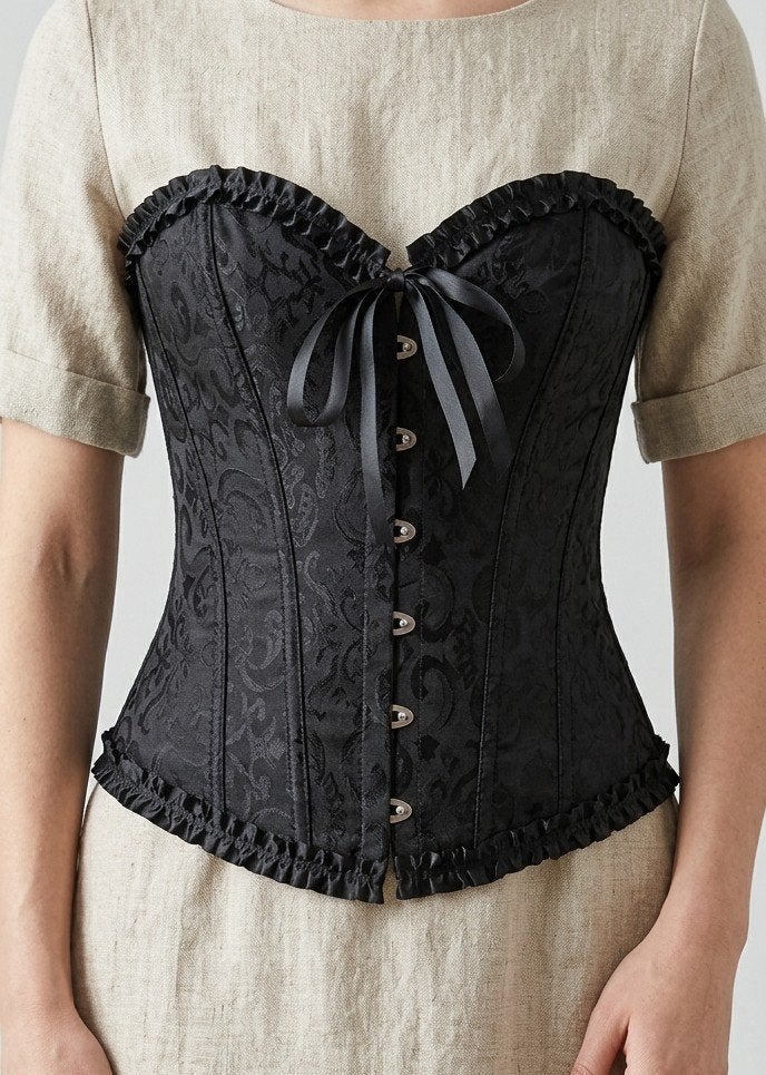 Zwart Korset Victoriaanse Stijl - Maat: Small (NIEUW), Kleding | Dames, Tops, Nieuw, Maat 36 (S), Zwart, Zonder mouw, Ophalen of Verzenden