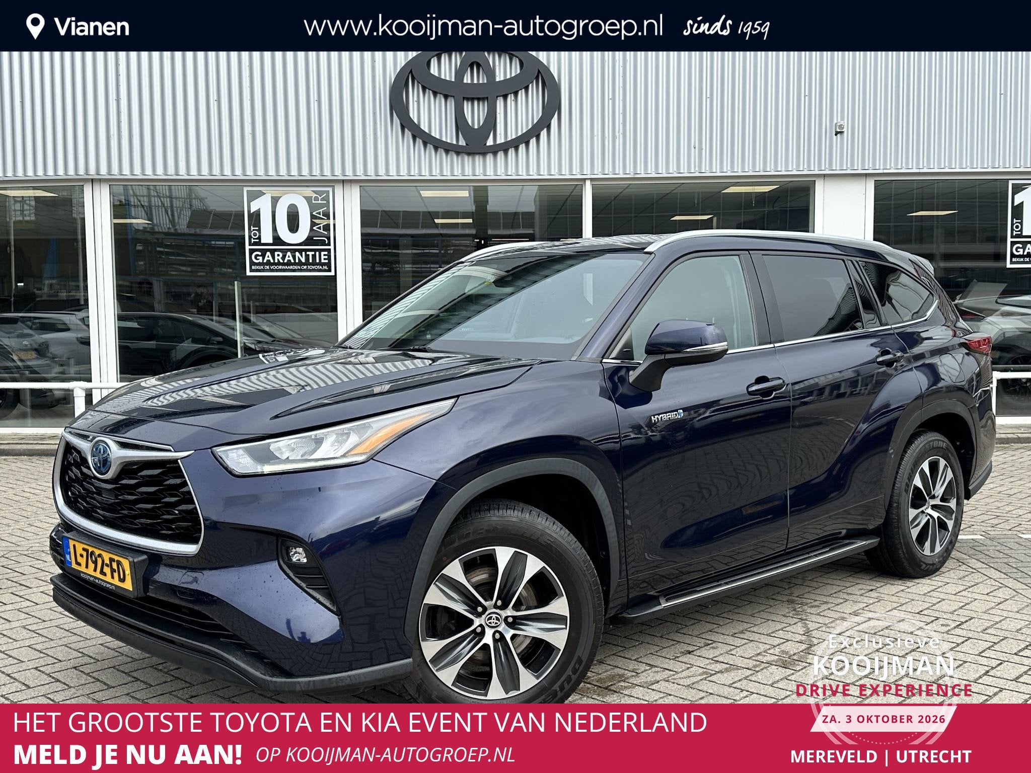 Toyota Highlander 2.5 AWD Hybrid Style NL Auto, 1e eigenaar,