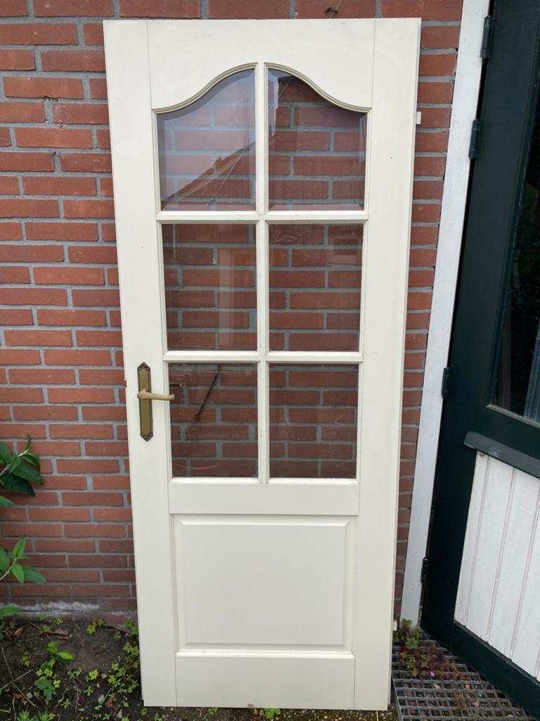 Binnendeur met Glas 78x 200,3, Doe-het-zelf en Verbouw, Deuren en Horren, Ophalen, Gebruikt, Minder dan 80 cm, Binnendeur