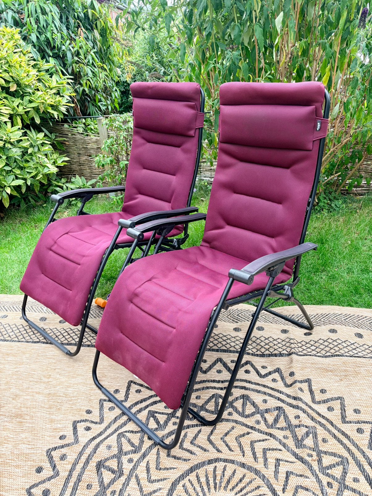 Lafuma - 2 RSX Clip XL AirComfort Relaxstoelen Bordeaux rood, Ophalen, Gebruikt, Campingstoel