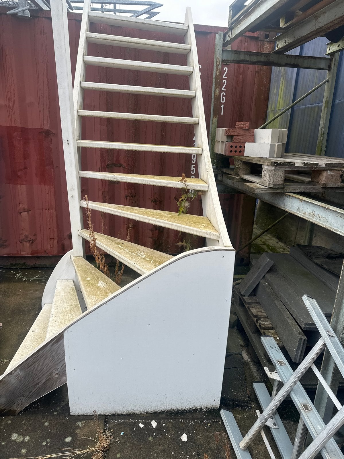 Gebruikte houten trap, Ophalen, Gebruikt, Trap, Opvouwbaar of Inschuifbaar