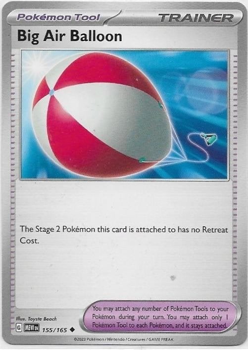 Pokemon 151,  Big Air Balloon [uncommon] 155/165, Verzenden, Nieuw, Losse kaart
