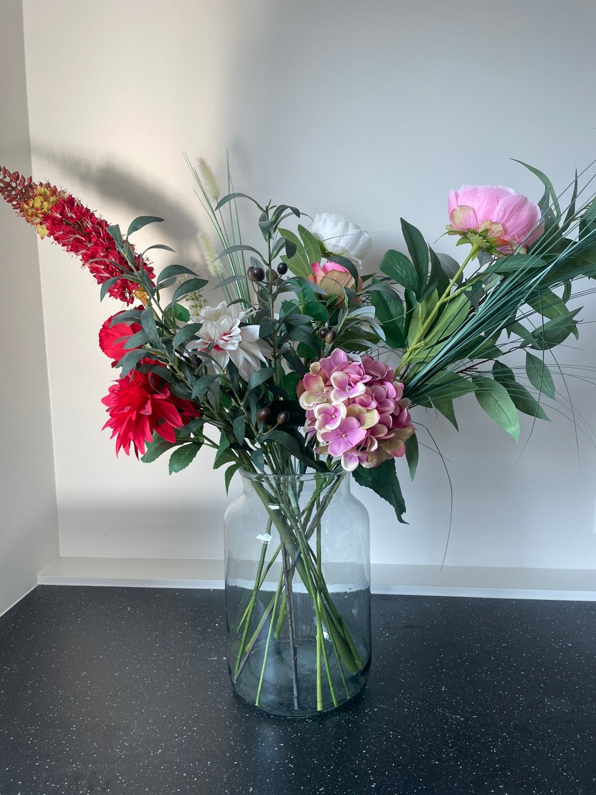 Zijden bloemen boeket, Ophalen of Verzenden, Zo goed als nieuw