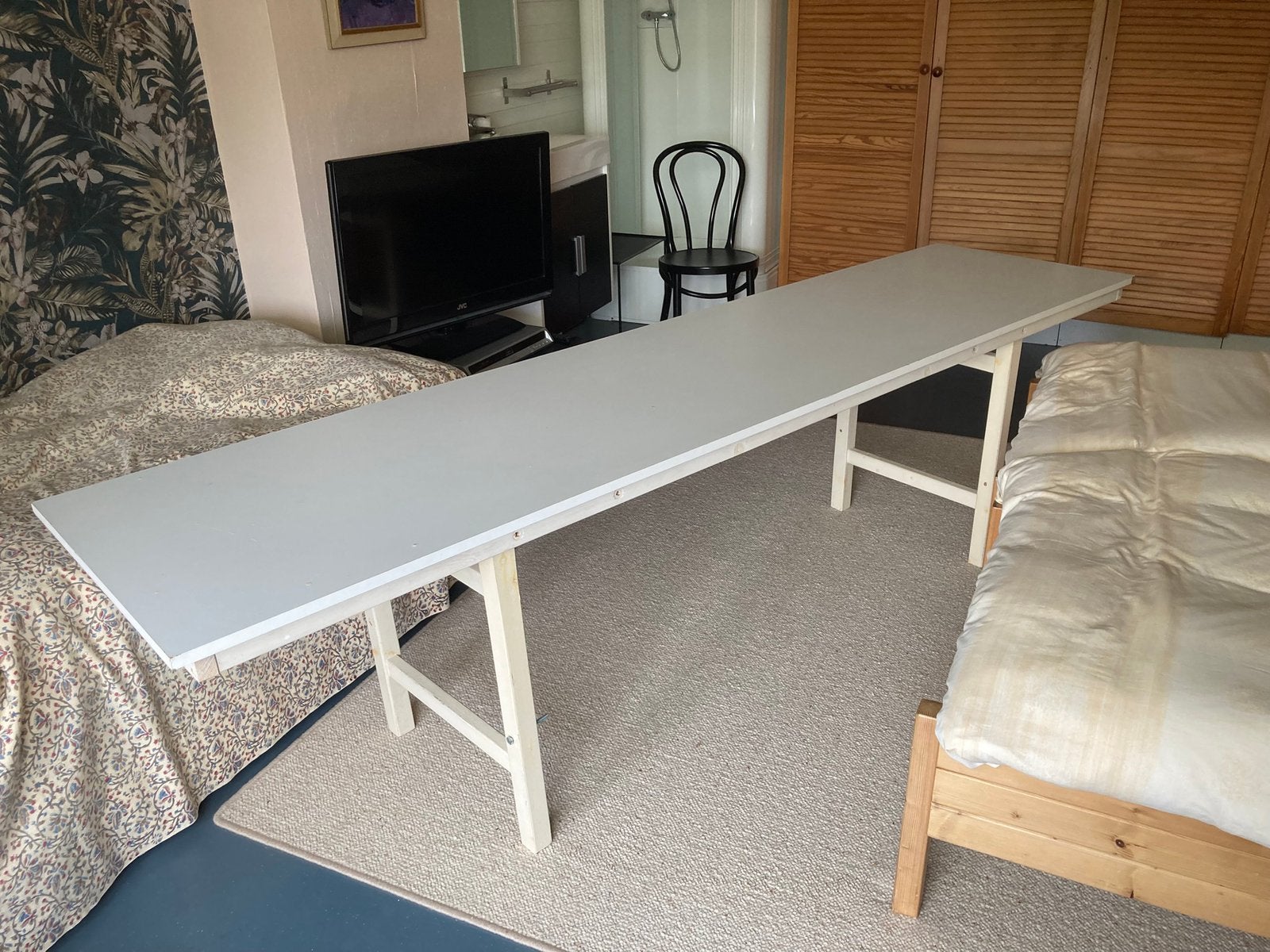 Werktafels, Ophalen, Zo goed als nieuw, Rechthoekig, 200 cm of meer