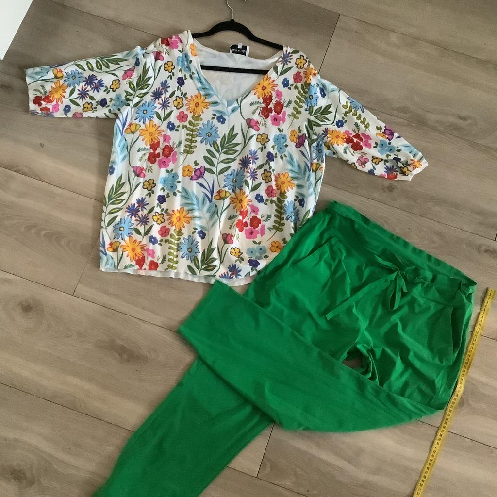 Studio Anneloes travelstof broek xl top Leo & ugo, Maat 46/48 (XL) of groter, Ophalen of Verzenden, Zo goed als nieuw, Lang