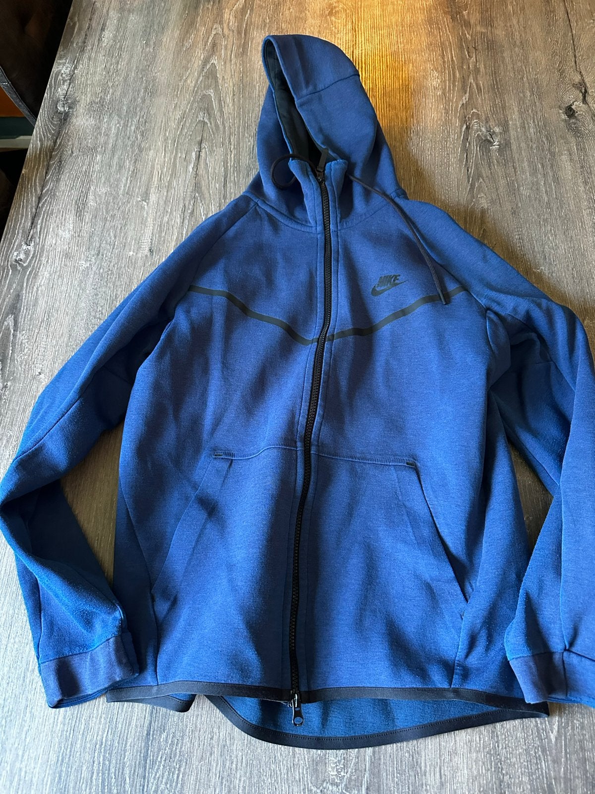 Nike Tech Fleece Hoodie - Blauw - Maat M, Kleding | Heren, Ophalen of Verzenden, Zo goed als nieuw