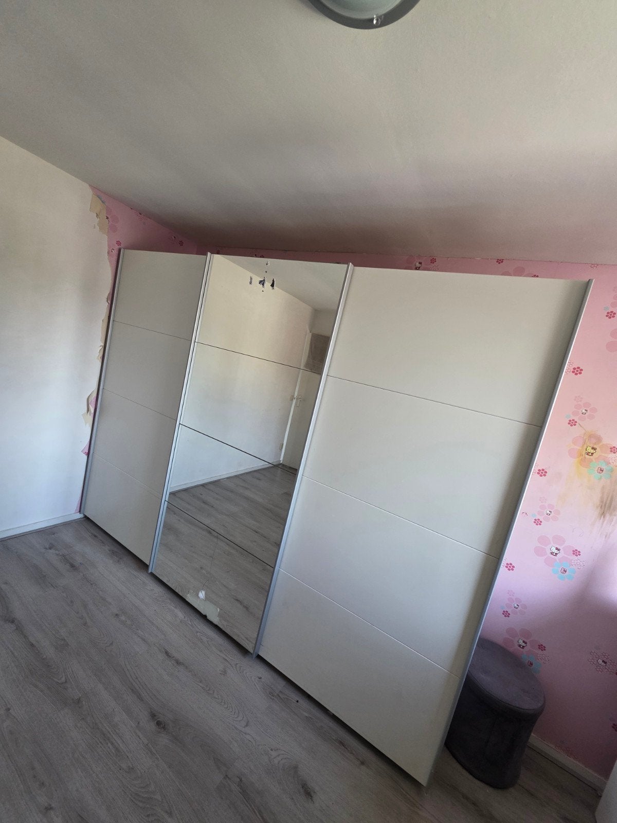 Grote kledingkast met spiegeldeuren - 210x270x60cm, Huis en Inrichting, Kasten | Kledingkasten, Gebruikt, 200 cm of meer, Met plank(en)
