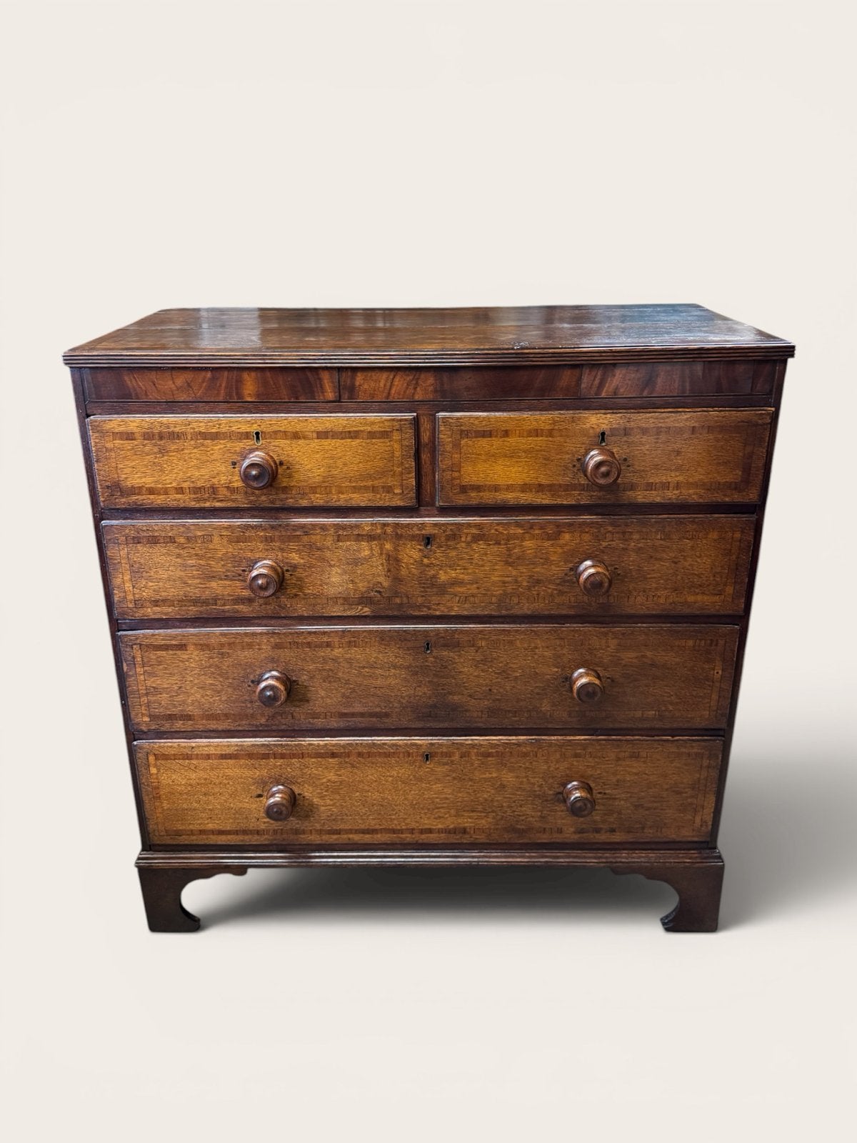 Antieke Engelse  ladekast commode 18e eeuw, Ophalen