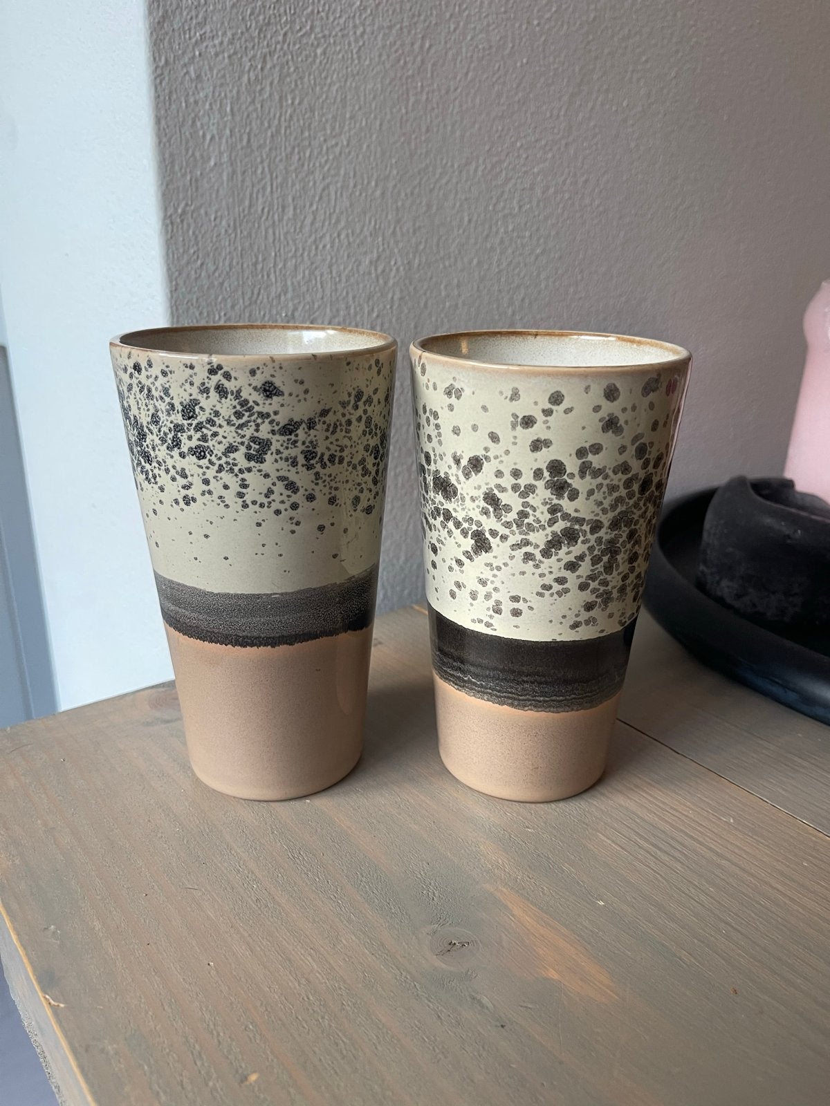 HK Living latte mokken - Zo goed als nieuw, Huis en Inrichting, Ophalen, Overige merken, Keramiek, Mok