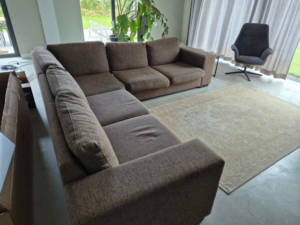 LAATSTE KANS ! Ruime hoekbank 280x280 cm, 250 tot 300 cm, Gebruikt, 100 tot 125 cm, Hoekbank