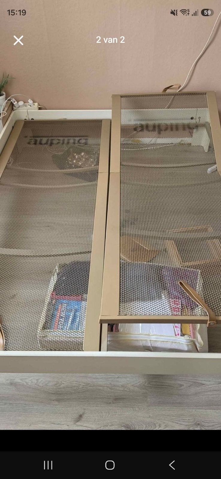 2 xAuping spiraalbodem 90x200 cm, Ophalen, 90 cm, Eenpersoons, Zo goed als nieuw