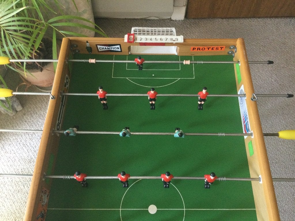 Vintage voetbalspel, Ophalen, Gebruikt