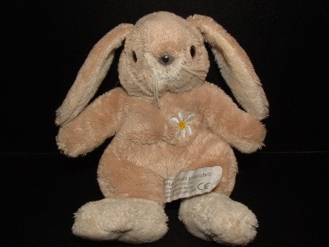 ANNA CLUB PLUSH KONIJN VELOURS BEIGE MET WITTE, Kinderen en Baby's, Verzenden, Nieuw, Overige typen