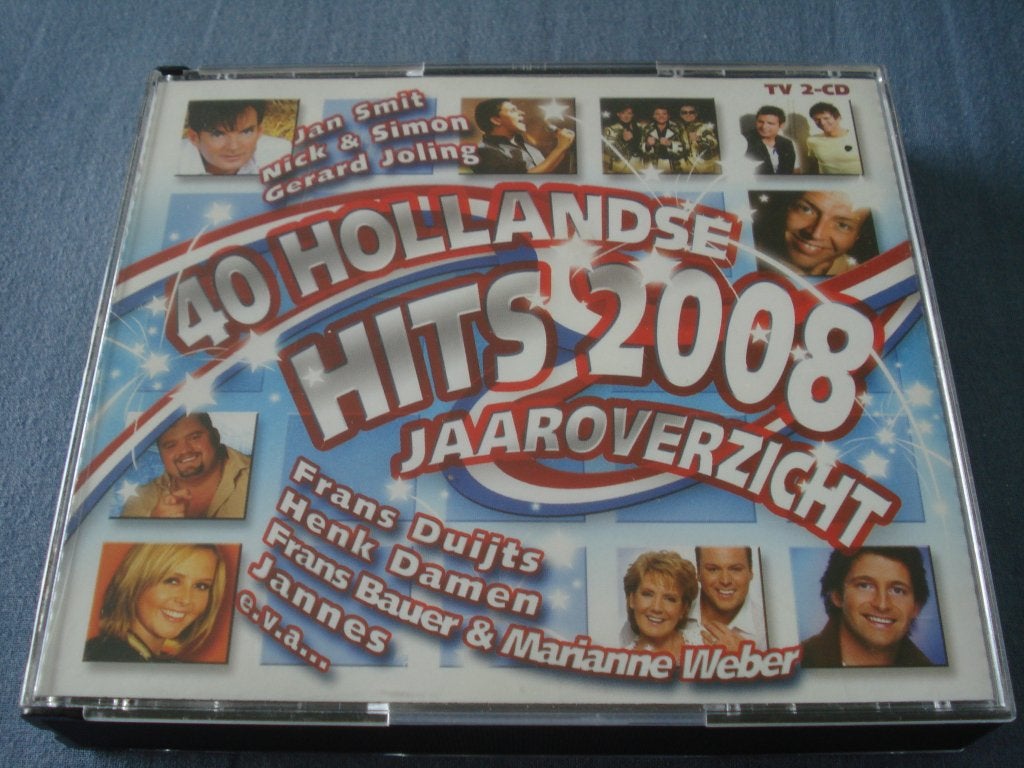 40 HOLLANDSE HITS 2008 JAAROVERZICHT 2 cd, Ophalen of Verzenden, Zo goed als nieuw, Levenslied of Smartlap, Verzamelalbum