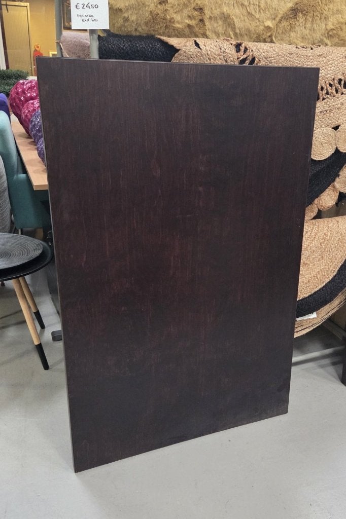 11 x tafelblad donker hout horeca cafe (2 maten) eettafel, Ophalen, Gebruikt, Bruin, Hout