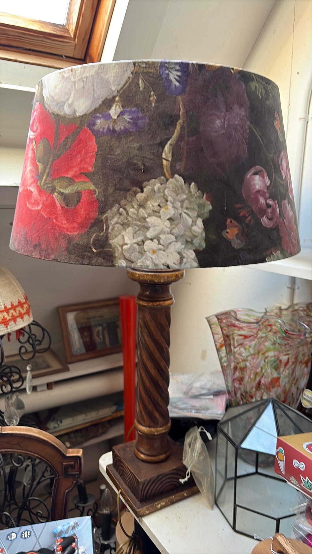 Lamp met kap, Huis en Inrichting, Ophalen of Verzenden, Zo goed als nieuw