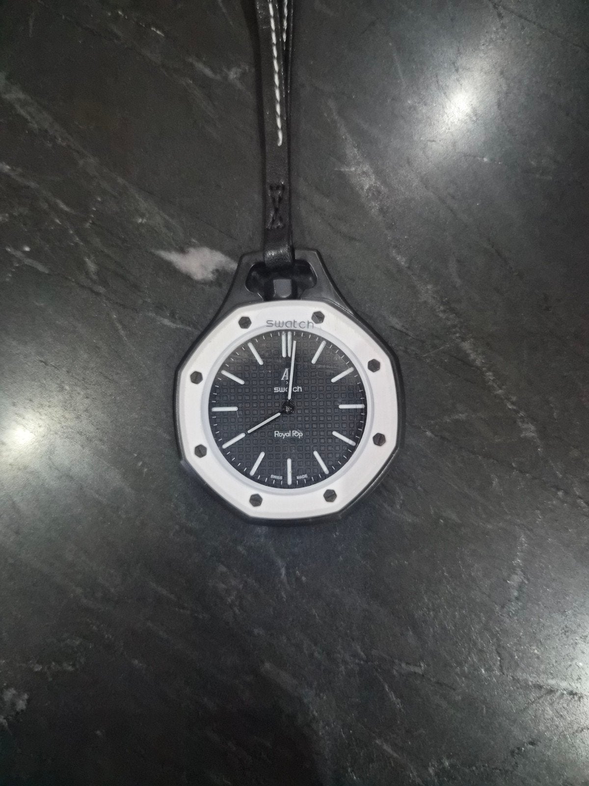 Swatch Royal Pop Ocho Negro zakhorloge zwart/wit, Kunststof, Swatch, Nieuw, Kunststof