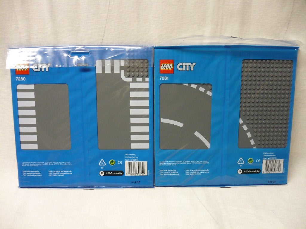 NIEUW Lego City 7280 rechte /kruising en 7281 bocht/ Tsplits, City, Lego, Nieuw, Ophalen of Verzenden
