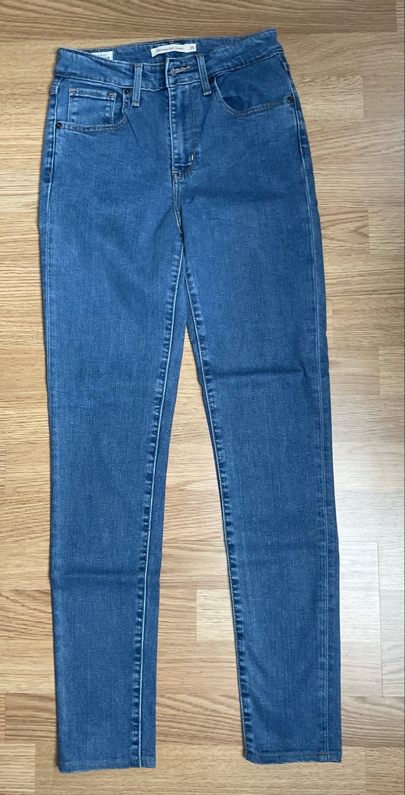 Levi's 721 High Rise Skinny Jeans W25 L30, Ophalen of Verzenden, Zo goed als nieuw, Blauw, W27 (confectie 34) of kleiner