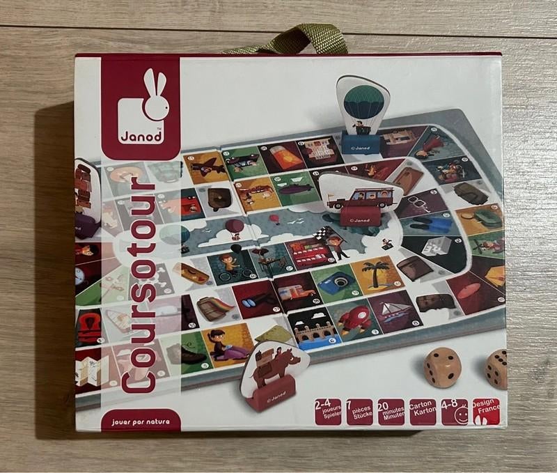 Janod Coursotour Bordspel 2-4 spelers, Hobby en Vrije tijd, Ophalen of Verzenden, Zo goed als nieuw