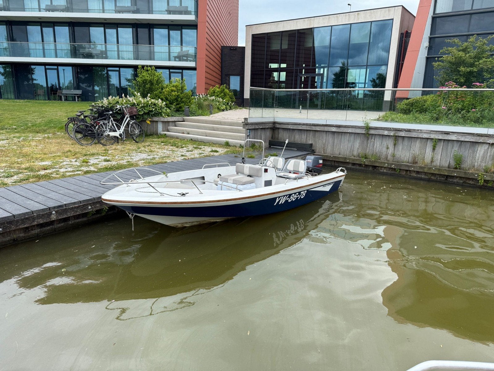 Nette Fletcher Malibu 520 met 60 pk Yamaha 2-takt, Watersport en Boten, Ophalen, Overige merken, Gebruikt, Minder dan 70 pk