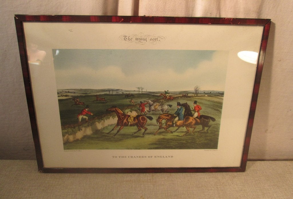 Prachtige Jachtprent - The Craners of England - 47x34, Ophalen of Verzenden, Zo goed als nieuw, Minder dan 50 cm, Print