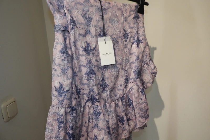 Isabel Marant Etoile wikkel wrap rok print pastel tinten 42, Isabel Marant, Maat 42/44 (L), Zo goed als nieuw, Boven de knie