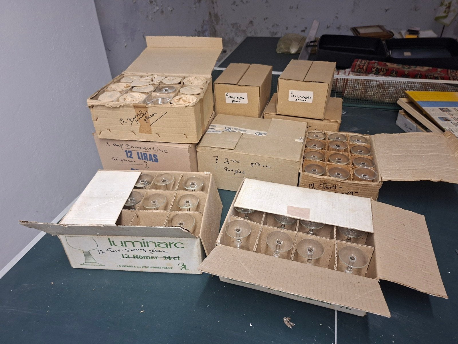 Partij glaswerk uit horeca, Ophalen, Glas, Overige stijlen, Glas of Glazen
