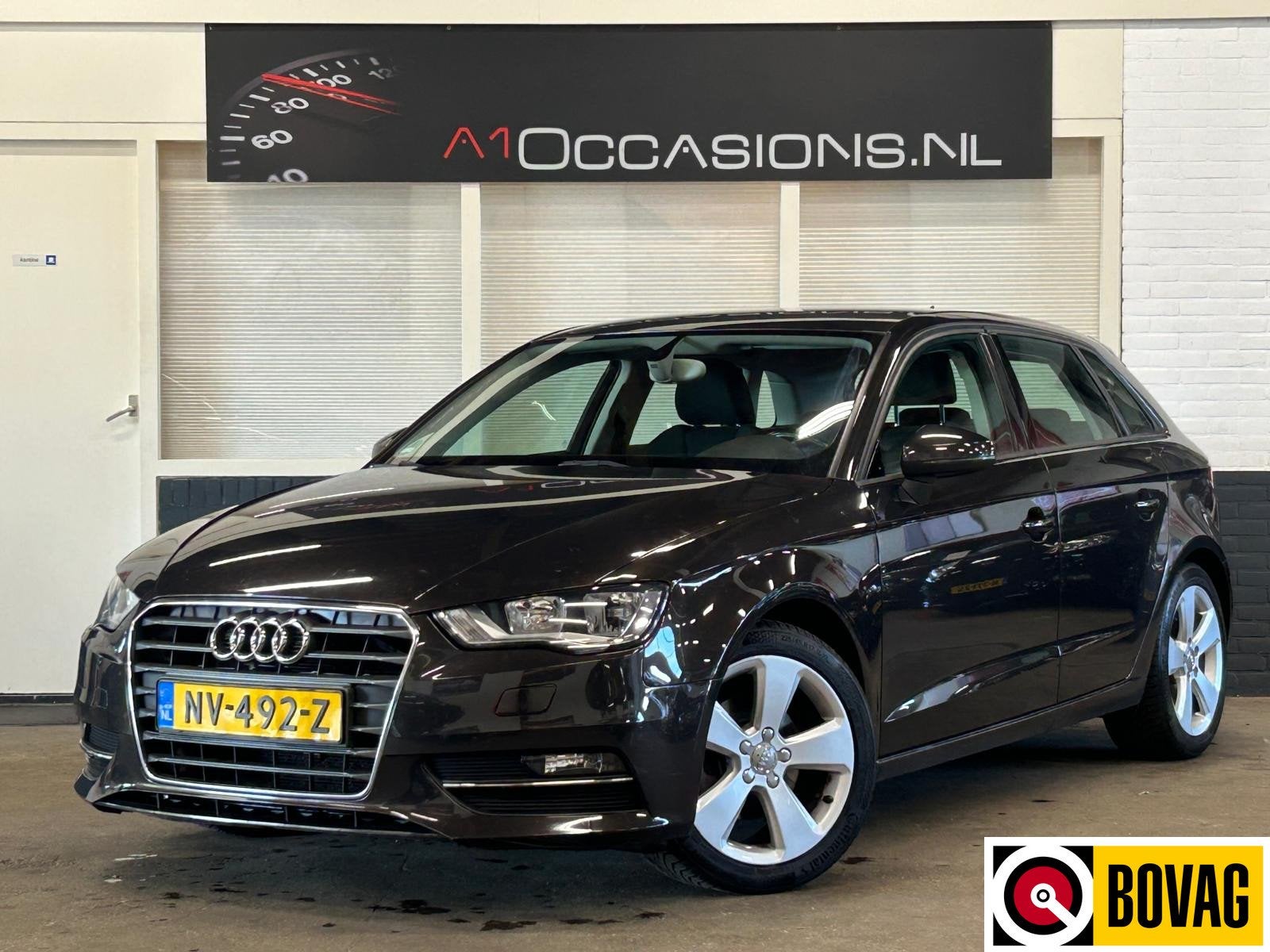 Audi A3 Sportback 1.4 TFSI Ambition Pro Line plus + AUTOMAAT, Auto's, Audi, Euro 5, Stof, Gebruikt, Bruin