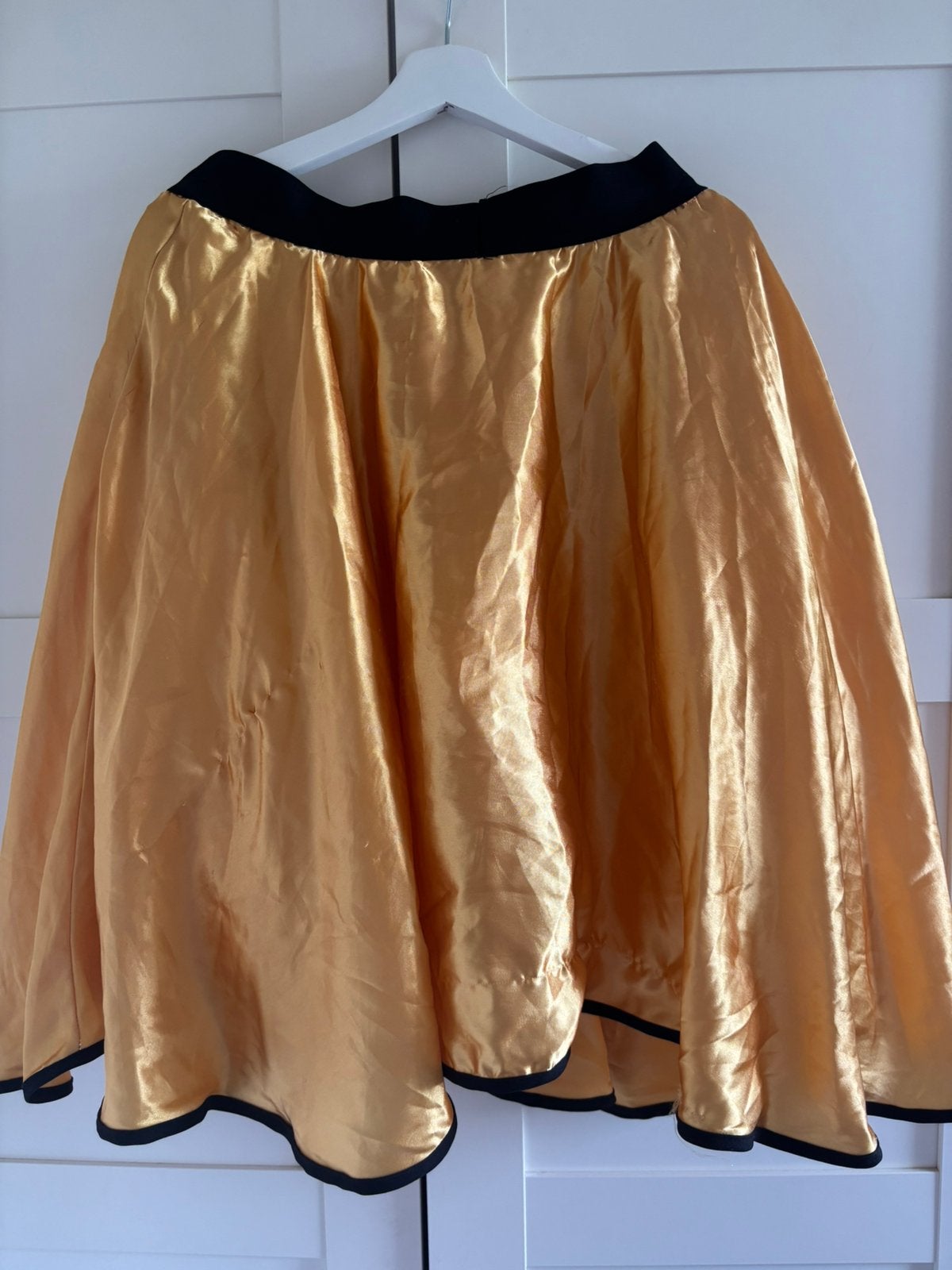 Gouden rok met sjaaltjes, Ophalen of Verzenden, Gedragen, Carnaval, Kleding