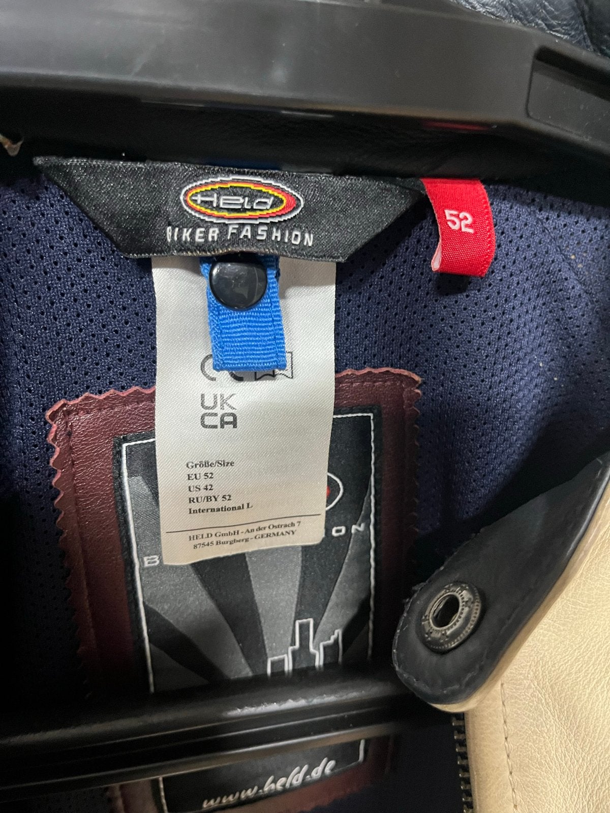 Held Baker Motorjas Leer Maat L/52, Ophalen, Tweedehands, Heren, Jas | leer