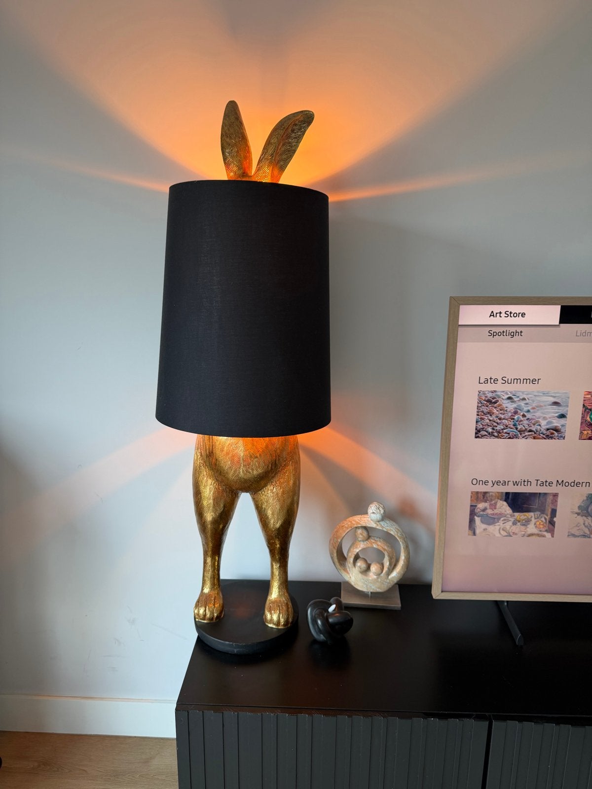 Gouden Konijn Lamp 115cm - Zo goed als nieuw, Ophalen, Zo goed als nieuw, Kunststof, 100 tot 150 cm